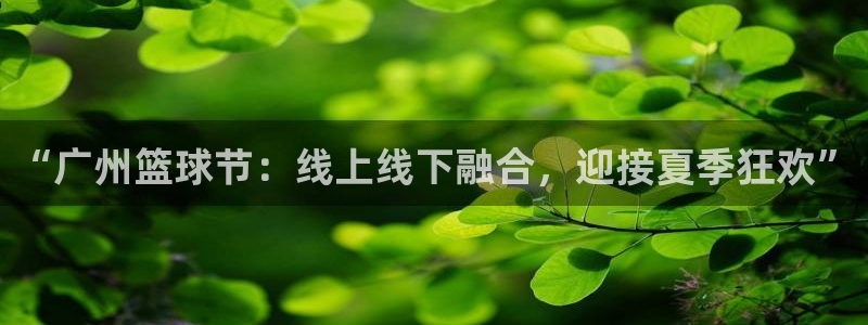 “广州篮球节：线上线下融合，迎接夏季狂欢”